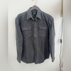 Mens (m) Old Money Long Sleeve Button Down Flannel 2 Pocket Soft 100% Cotton